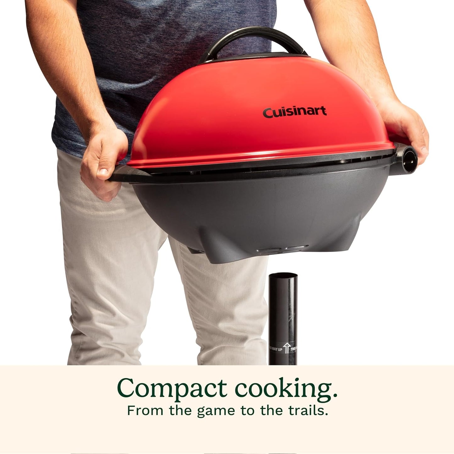 2-in-1 Portable BBQ with Nonstick Cooking Surface
