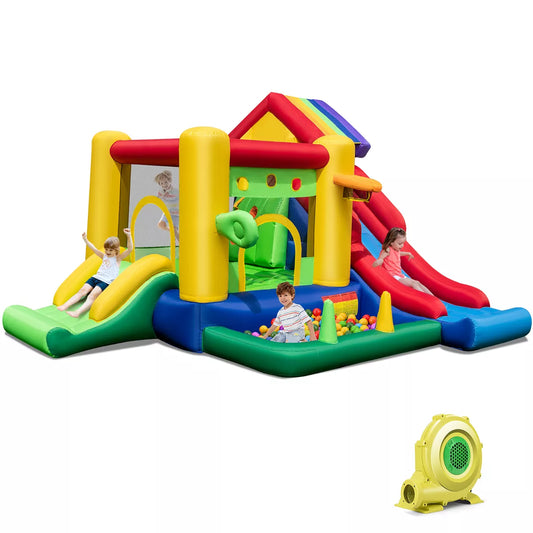 💥 JUST $39!👉Inflatable Mighty Bounce House Jumper with Air Blower+with blower