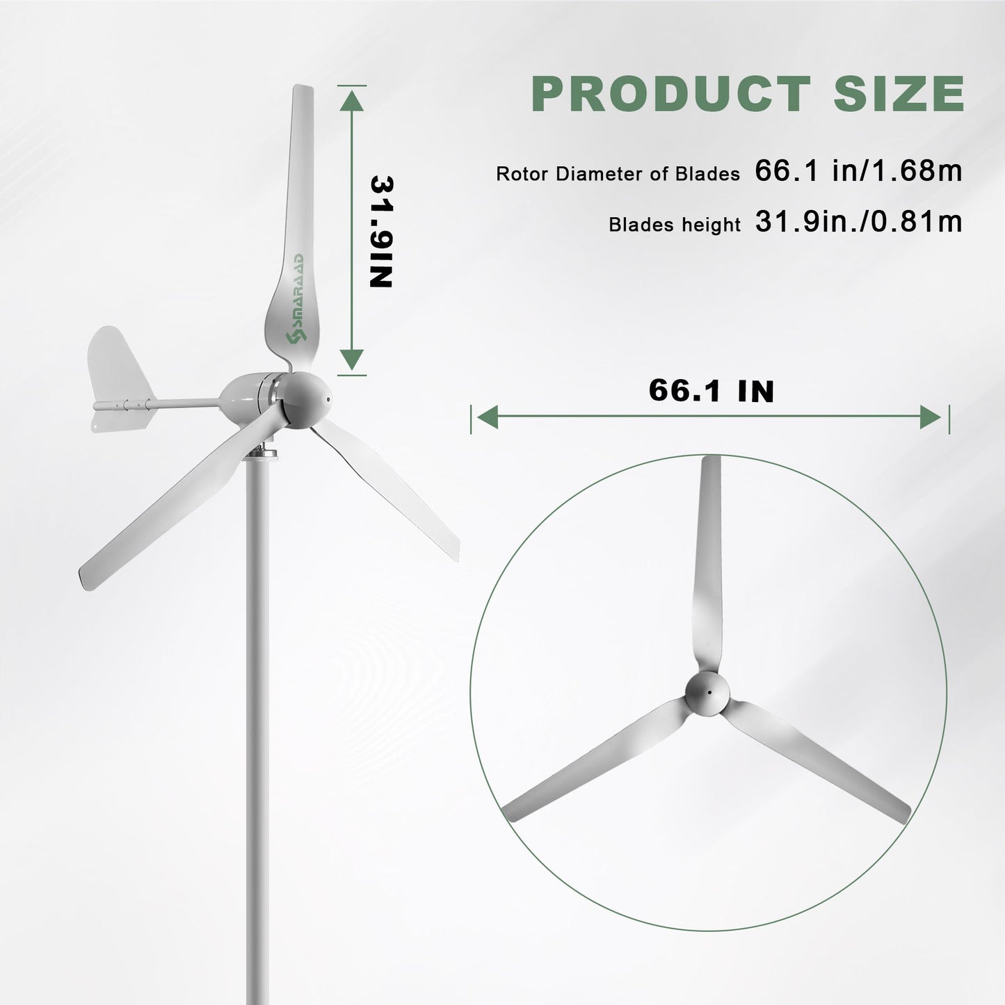 1500W  Renewable Energy Wind Turbine Generator turbines