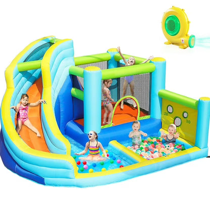 💥 JUST $39!👉Inflatable Mighty Bounce House Jumper with Air Blower+with blower