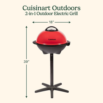 2-in-1 Portable BBQ with Nonstick Cooking Surface