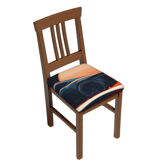 6-Pack Stretch Chair Seat Covers with Cool Racing Car Print – Non-Slip, Washable, Fit for Dining & Office Chairs