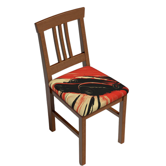 6 Pack Car Theme Chair Seat Covers – 16.9"x16.9" Elastic Anti-Slip Chair Cushion Covers for Dining, Office, or Lounge Chairs