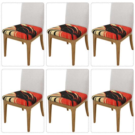 6 Pack Car Theme Chair Seat Covers – 16.9"x16.9" Elastic Anti-Slip Chair Cushion Covers for Dining, Office, or Lounge Chairs