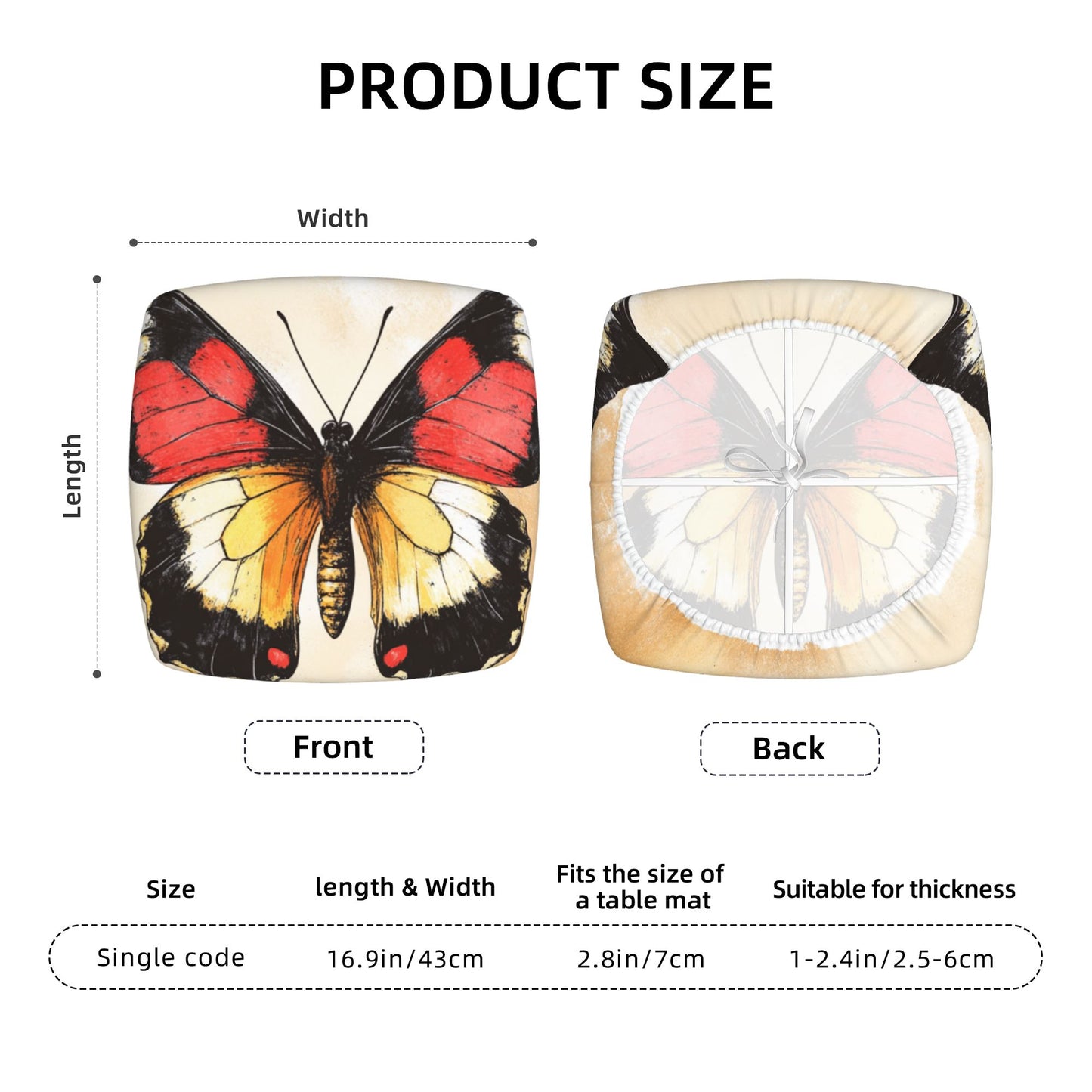 Colorful Butterfly Chair Seat Covers (Set of 6)