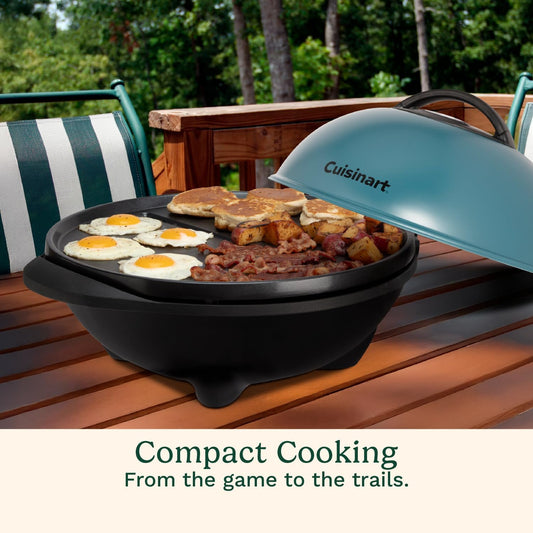 2-in-1 Portable BBQ with Nonstick Cooking Surface