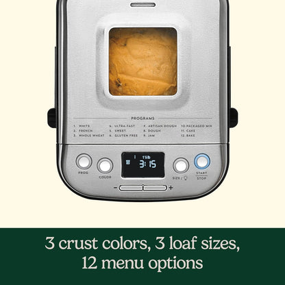Bread Maker Machine, Compact and Automatic, Customizable Settings