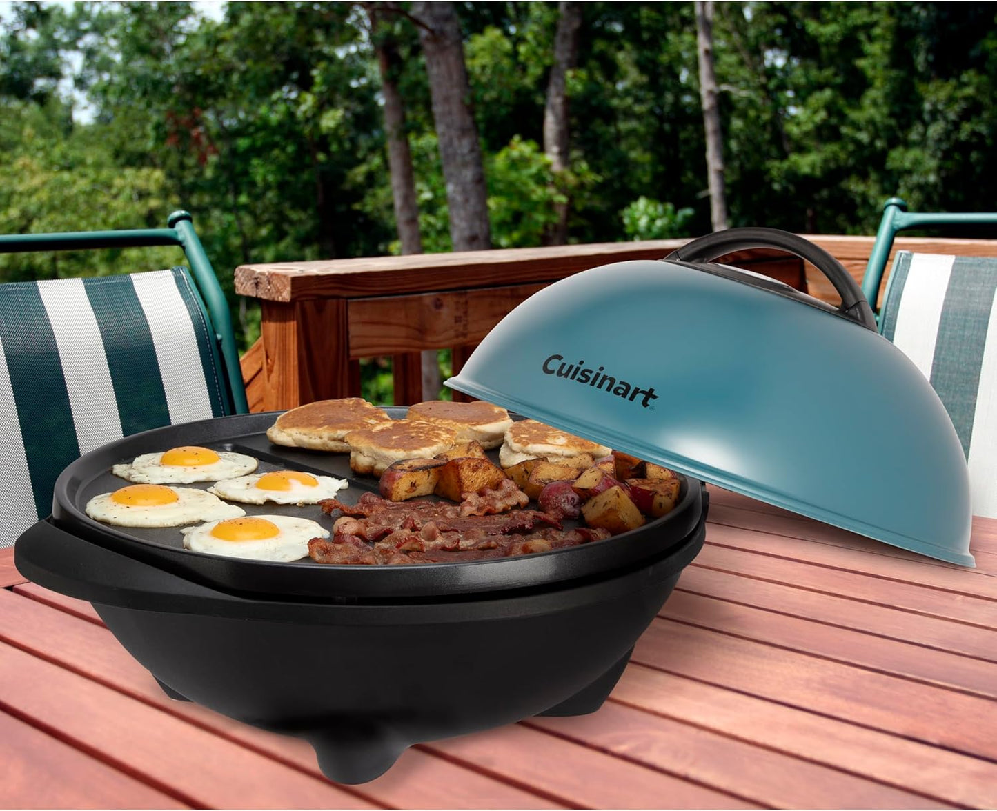 2-in-1 Portable BBQ with Nonstick Cooking Surface