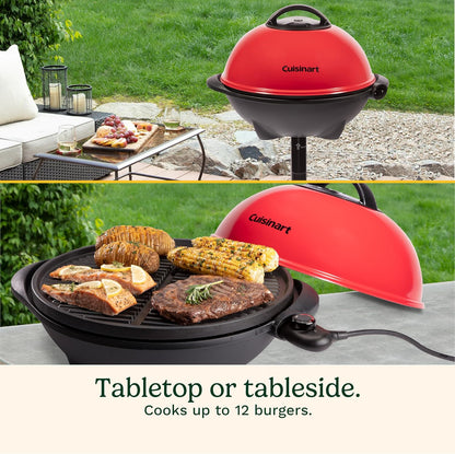 2-in-1 Portable BBQ with Nonstick Cooking Surface