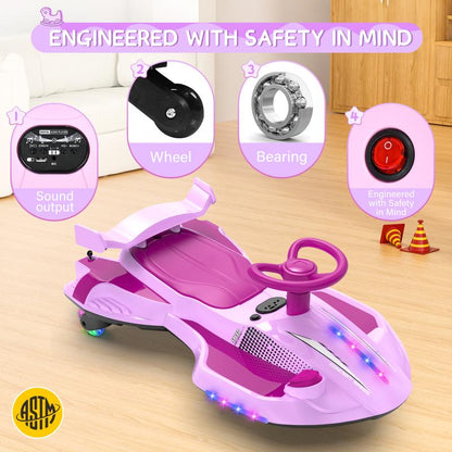 ⏰Summer Sale🎁2-in-1 12V Electric Kick Scooter Ride-On Toy