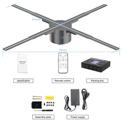 3D LED fan holographic display